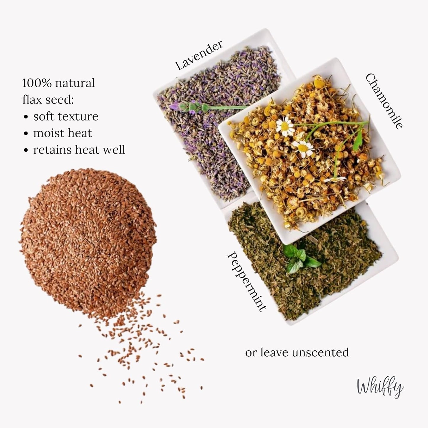 Microwave Heating Pad Filled With Flax Seed and Choice of Dried Herbs, Herbal Cold Pack, Good Size for Back Pain and Cramps, Hot and Cold Therapy, 6" x 12" (Meow, Lavender)