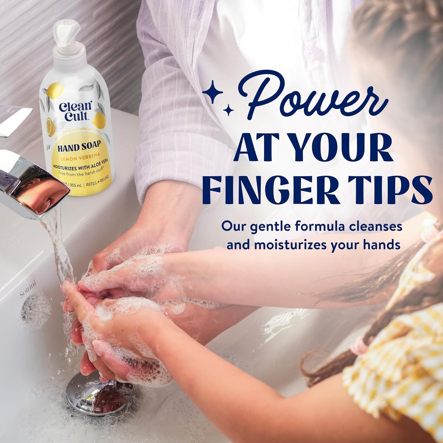 Cleancult Liquid Hand Soap Refill - Lemon Verbena - Moisturizes Dry & Sensitive Skin - Made with Aloe Vera & Essential Oils - Eco Friendly - Paper-Based Packaging - 32 oz/1 Pack