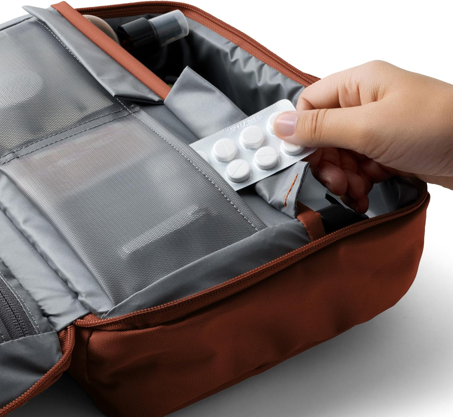 Bellroy Hanging Toiletry Kit Plus (8 Liter Travel Hanging Toiletry Bag) - Clay