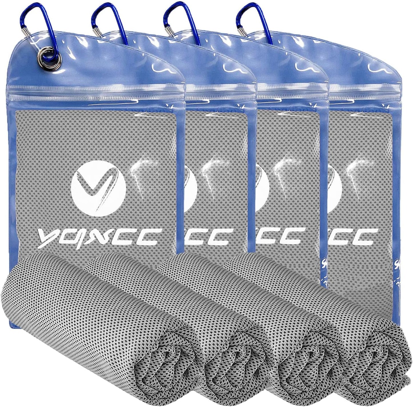 YQXCC Cooling Towels | 4 Pack 40"x12" | Cool for Neck | Microfiber Soft Breathable Chilly | for Sports, Yoga, Golf, Gym, Camping, Running, Workout & More Activities