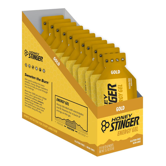Honey Stinger Gold Energy Gel, Gluten Free & Caffeine Free, for Exercise, Running and Performance, Sports Nutrition for Home & Gym, Pre and Mid Workout, 12 Pack, 13.2 Ounce