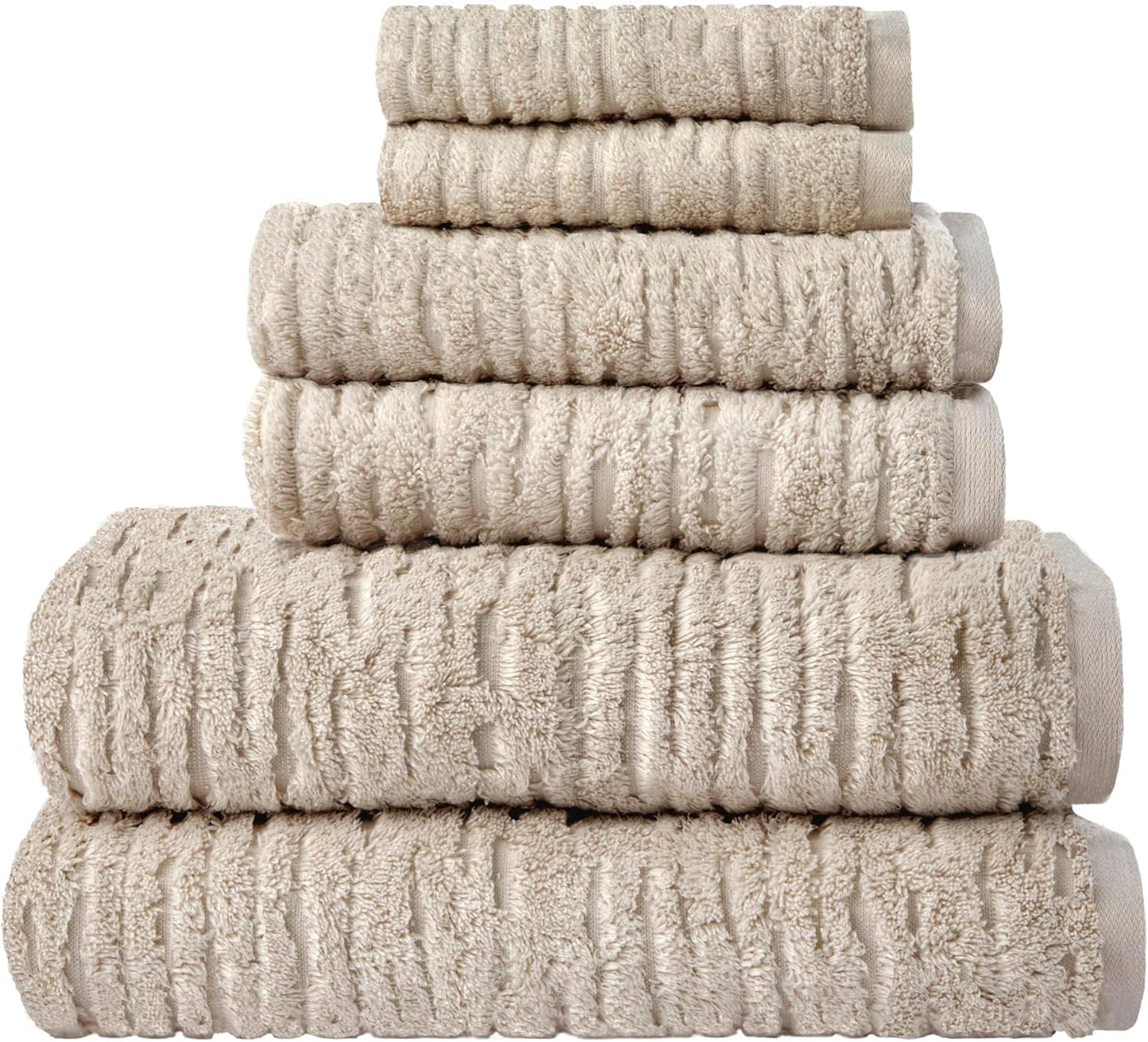 SKL Home CloudSoft Cotton Luxury Bath Towel, Oatmeal