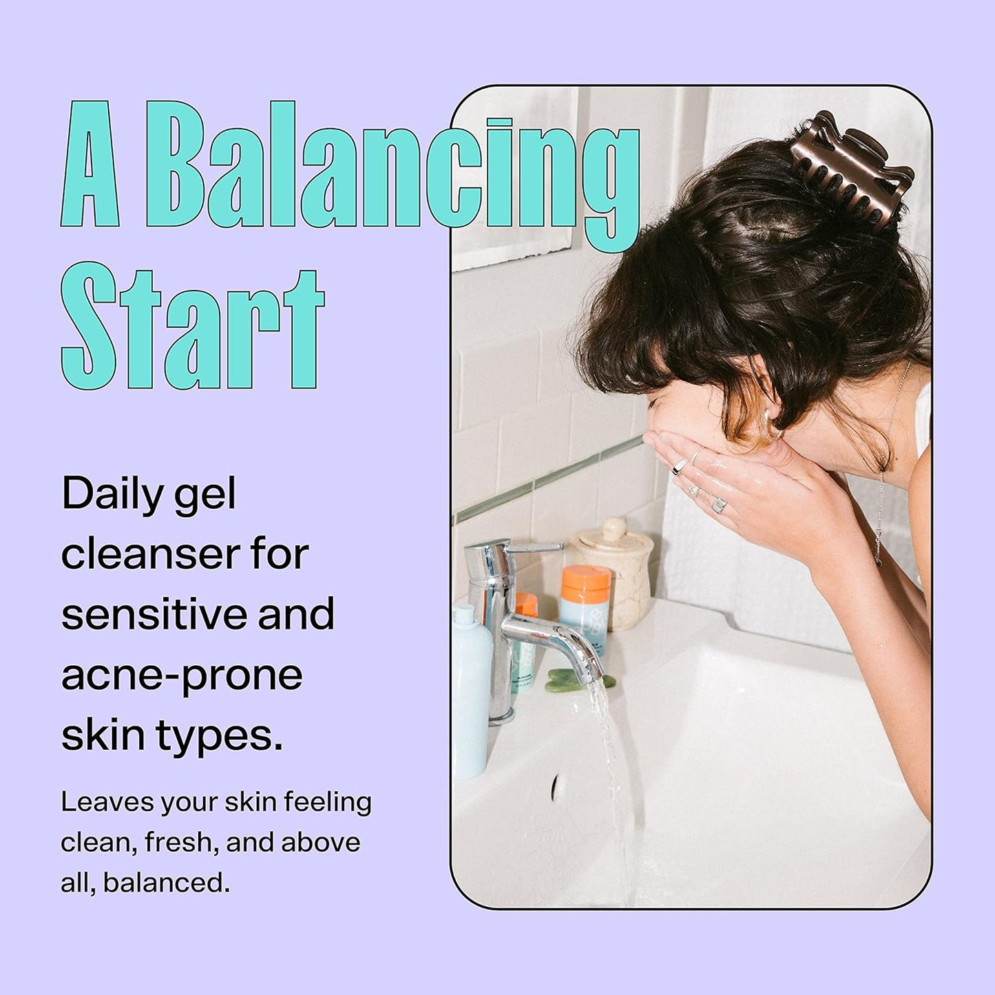 Bubble Skincare Slam Dunk Face Moisturizer (50ml) + Fresh Start Gel Cleanser (125ml) + Bounce Back Balancing Facial Toner Mist (55ml)