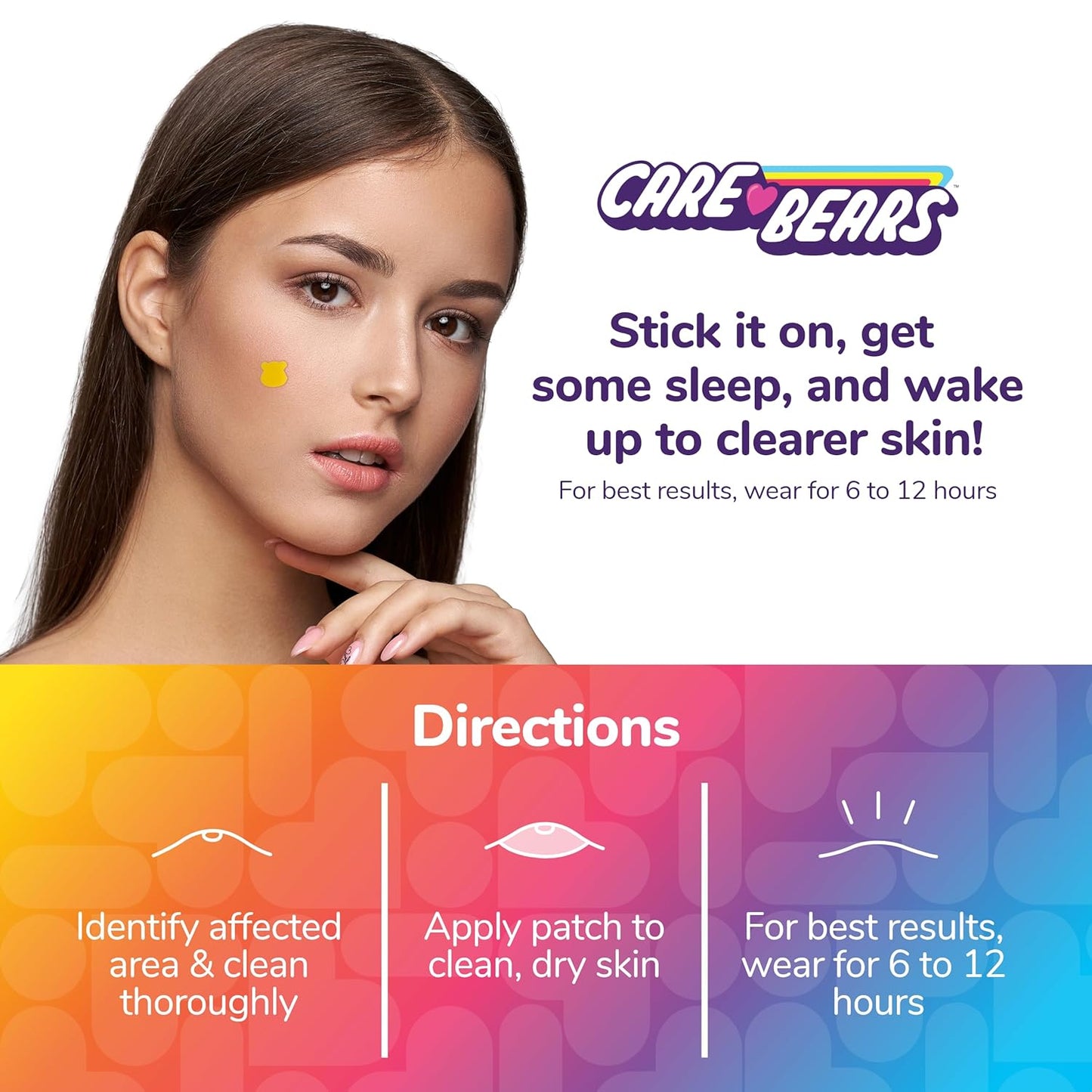 BioSwiss Care Bears Pimple Patches, Hydrocolloid Acne Patch for Zits and Blemishes, Face and Skin Stickers, 144 Count