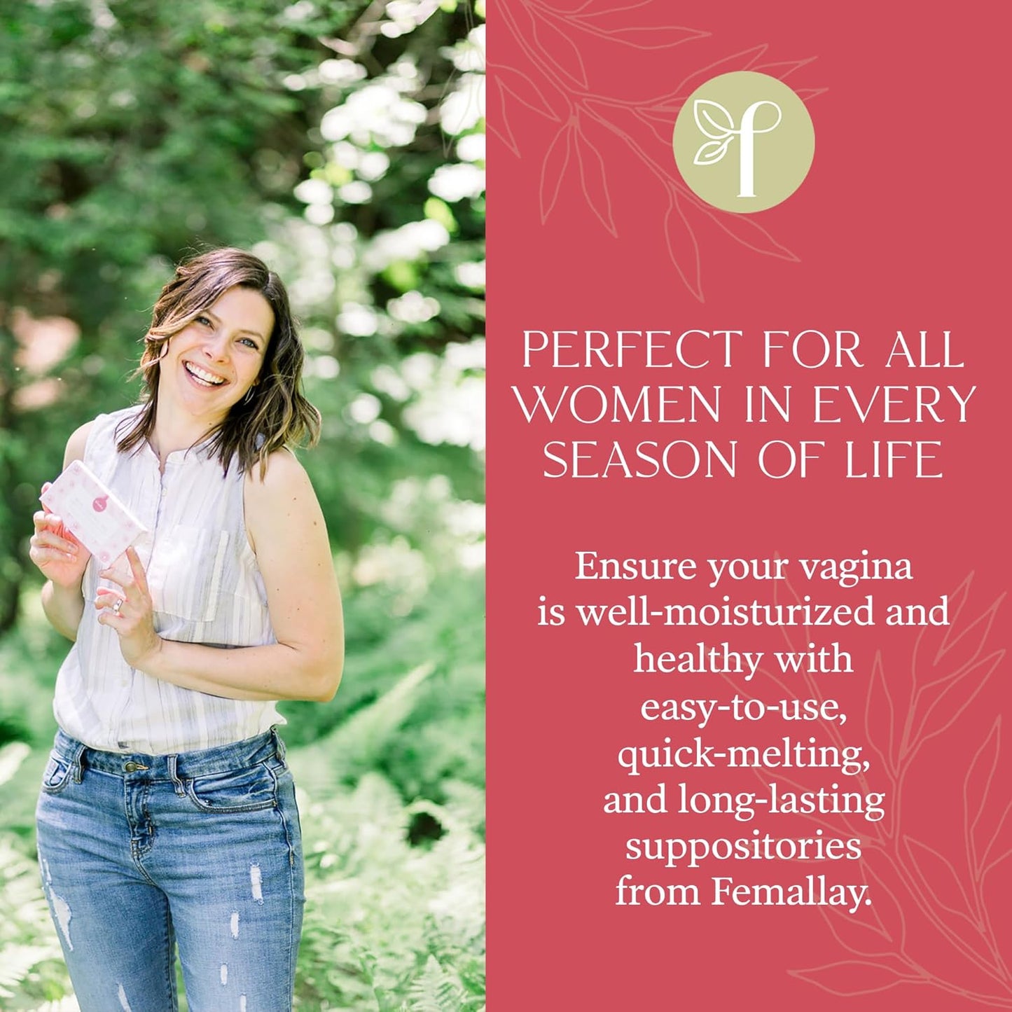 Femallay Organic Vaginal Moisturizing Suppositories – Chocolate 2 Pack – 100% Natural Relief for Dryness, Odor & Daily Feminine Discomfort – 14 Count + Applicator