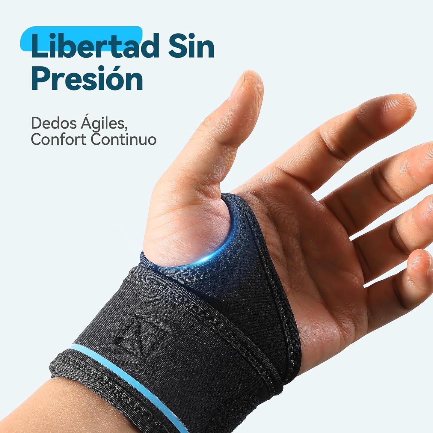 AGPTEK Wrist Hand Brace for Mild Carpal Tunnel Syndrome Arthritis Tendonitis Pain Relief, Adjustable Right Wrist Support for Weightlifting, Gym, Wrok, Sports, Daily Use- Left Hand