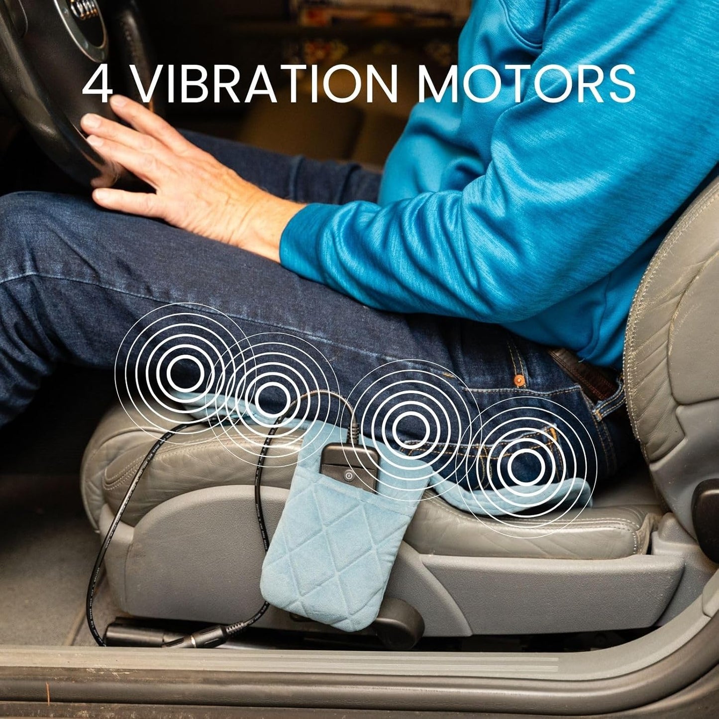 Relaxed Travelers' Bliss Massage Cushion - Massagers - Travel Essentials - Leg and Lower Back Pain Relief - Chair Leg & Back Massager - Custom Settings