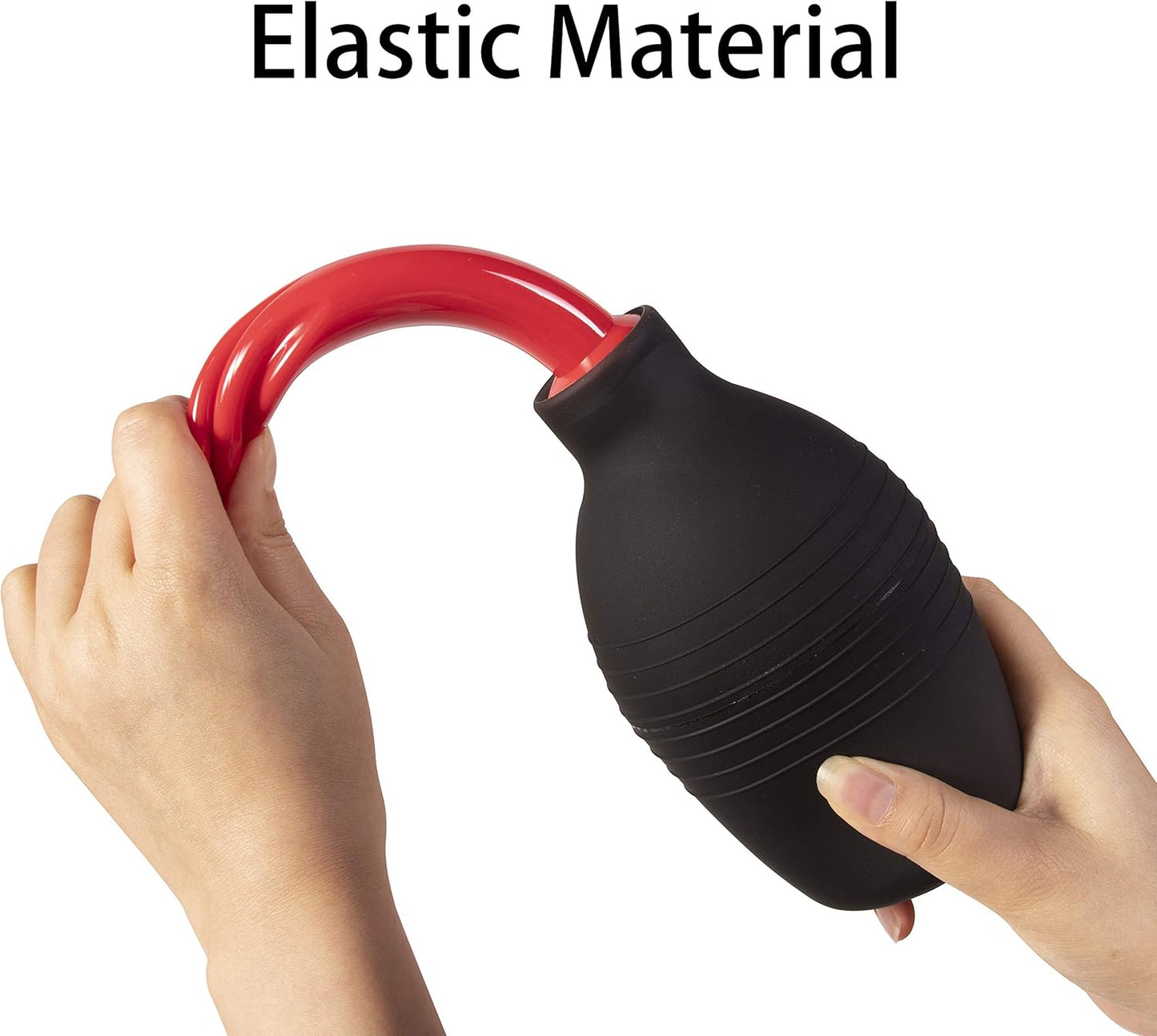 Abyclean Anal Douche Enema Bulb Vaginal Douche Enema Cleaner for Women’s or Man’s Health (310ml Black and Red)