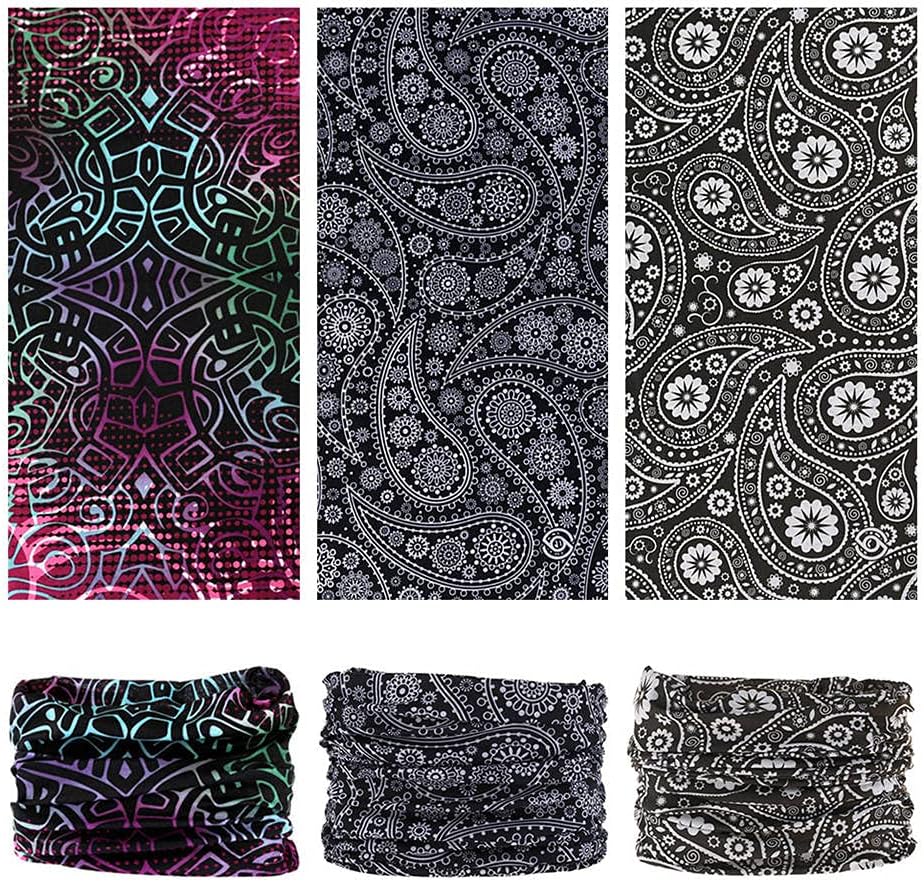 Headband Neck Gaiter Head Wrap Headwear Face Mask Magic Scarf Bandana for Men and Women