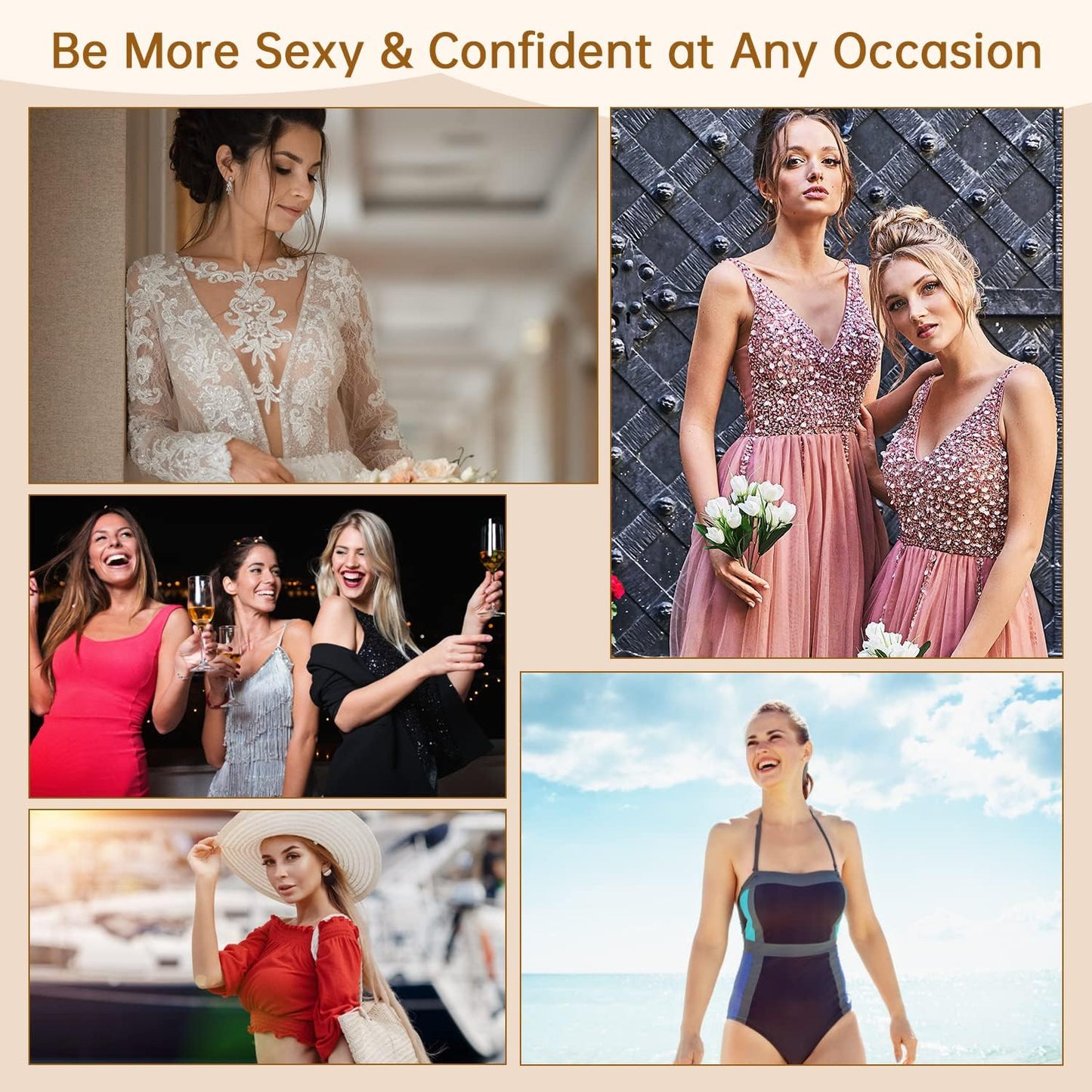 Women's Push Up Bra Pads Inserts 2 Pairs Breast Enhancer Cups Add 1-2 Cup Sizes Instantly A/B, C Cup Available