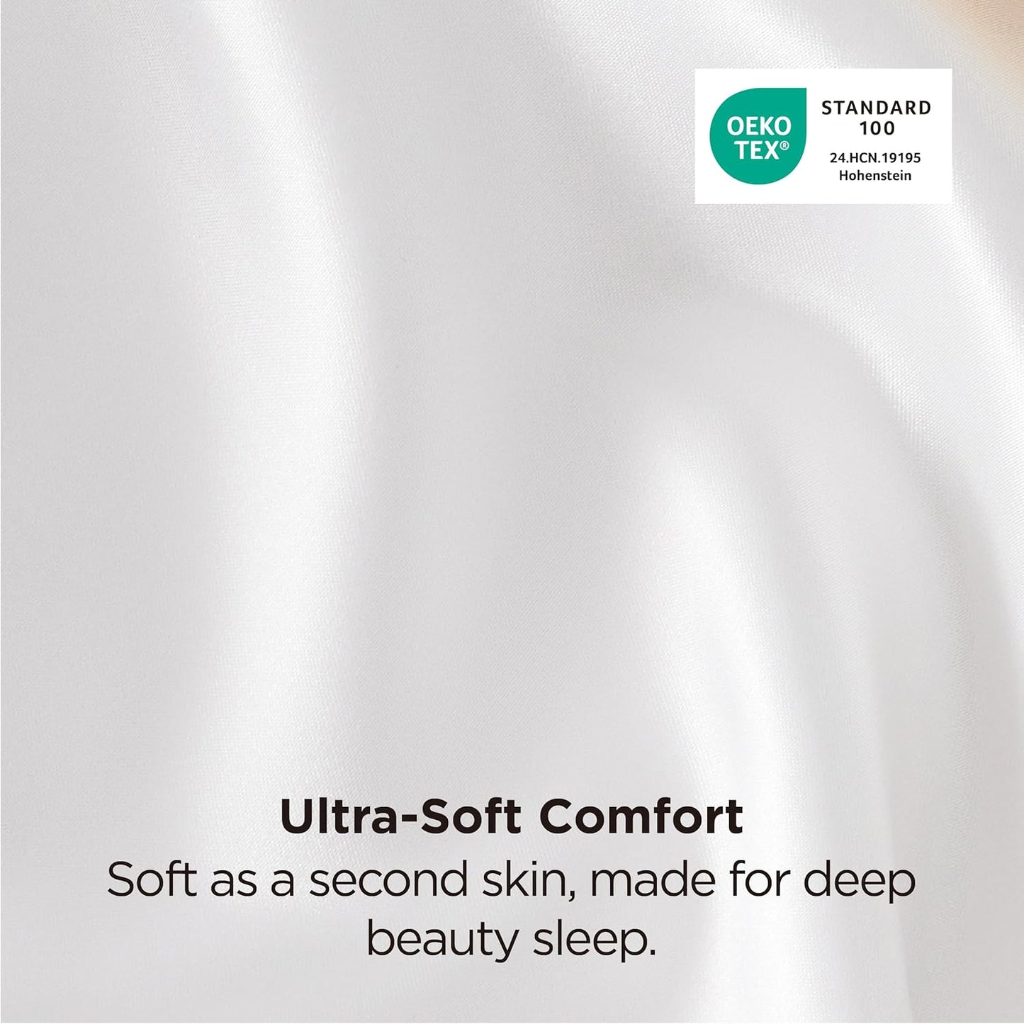 Bedsure Satin Pillowcase 2 Pack Similar to Silk Pillow Cases Standard Size, Pillow Case for Sleeping Women with Envelope Closure, Gifts for Women Men, Pure White, 20x26 Inches, 2pcs