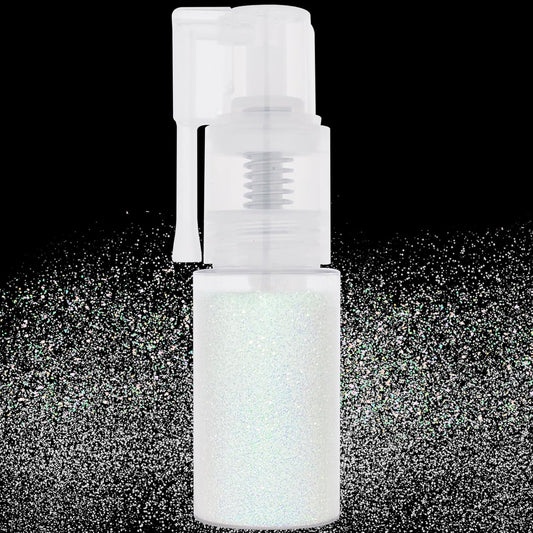MEICOLY White Hair and Body Glitter Spray,25g/0.88OZ,Shinny Sparkle Glitter Spray for Clothes,Loose Shimmer Hairspray for Festival Rave Makeup/Stage Performance,Lightweight