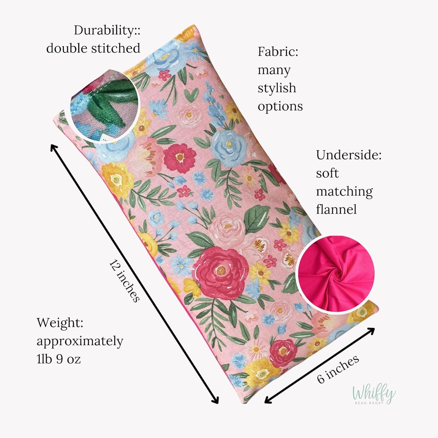 Microwave Heating Pad Filled With Flax Seed and Choice of Dried Herbs, Herbal Cold Pack, Good Size for Back Pain and Cramps, Hot and Cold Therapy, 6" x 12" (Yellow Hedgehog, Chamomile)