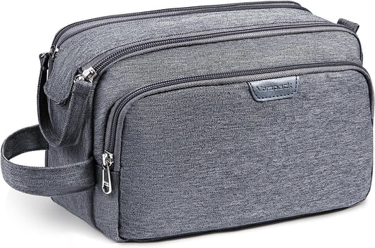 Vorspack Travel Toiletry Bag - Water Resistant Travel Bag for Toiletries, Cosmetics, Accessories, Gifts for Men - Grey