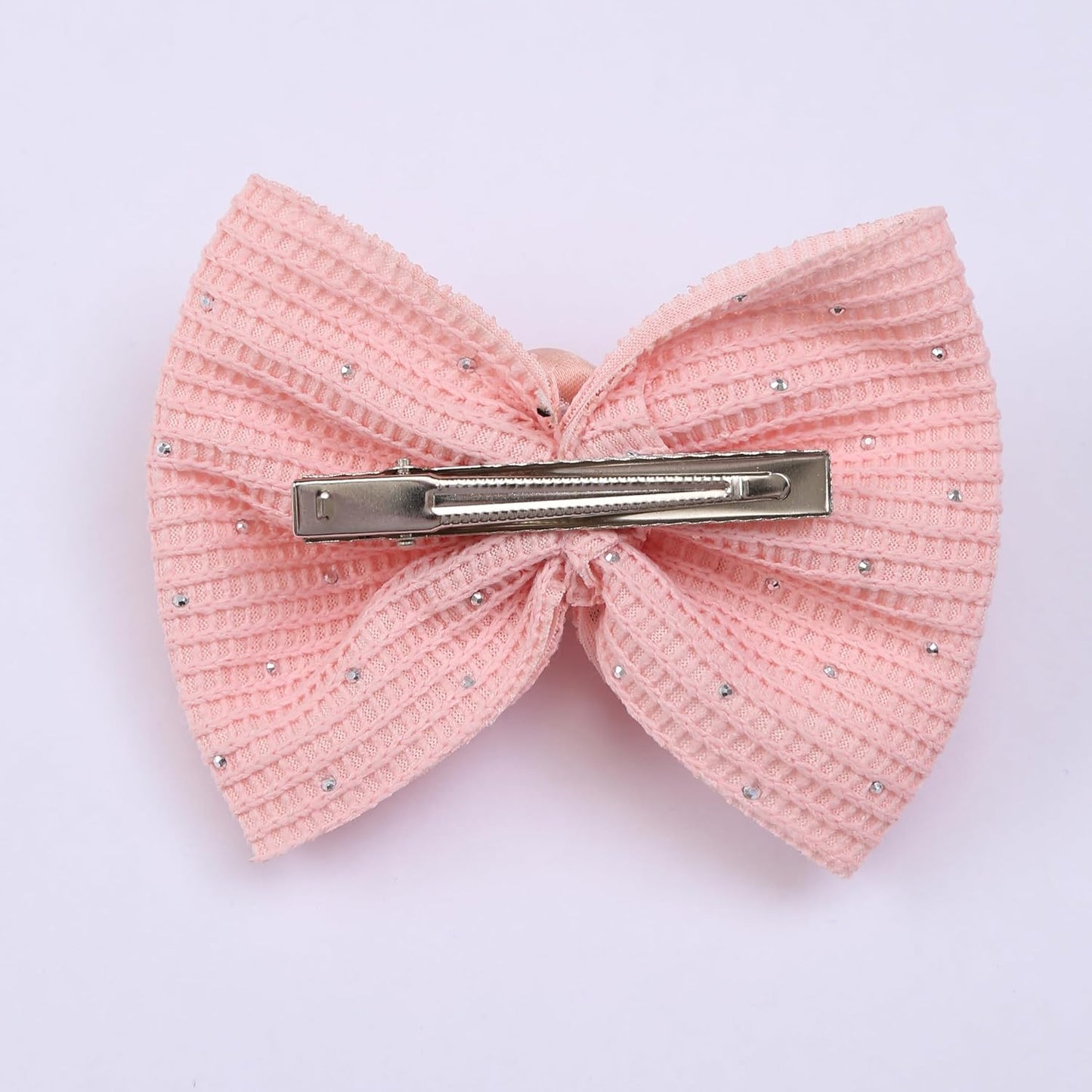 Elegant Hair Bow Set Sweet Styles with Crystal and Pearl Accents Fashion Hair Clips for Girls (Pink/Champagne/Orange)