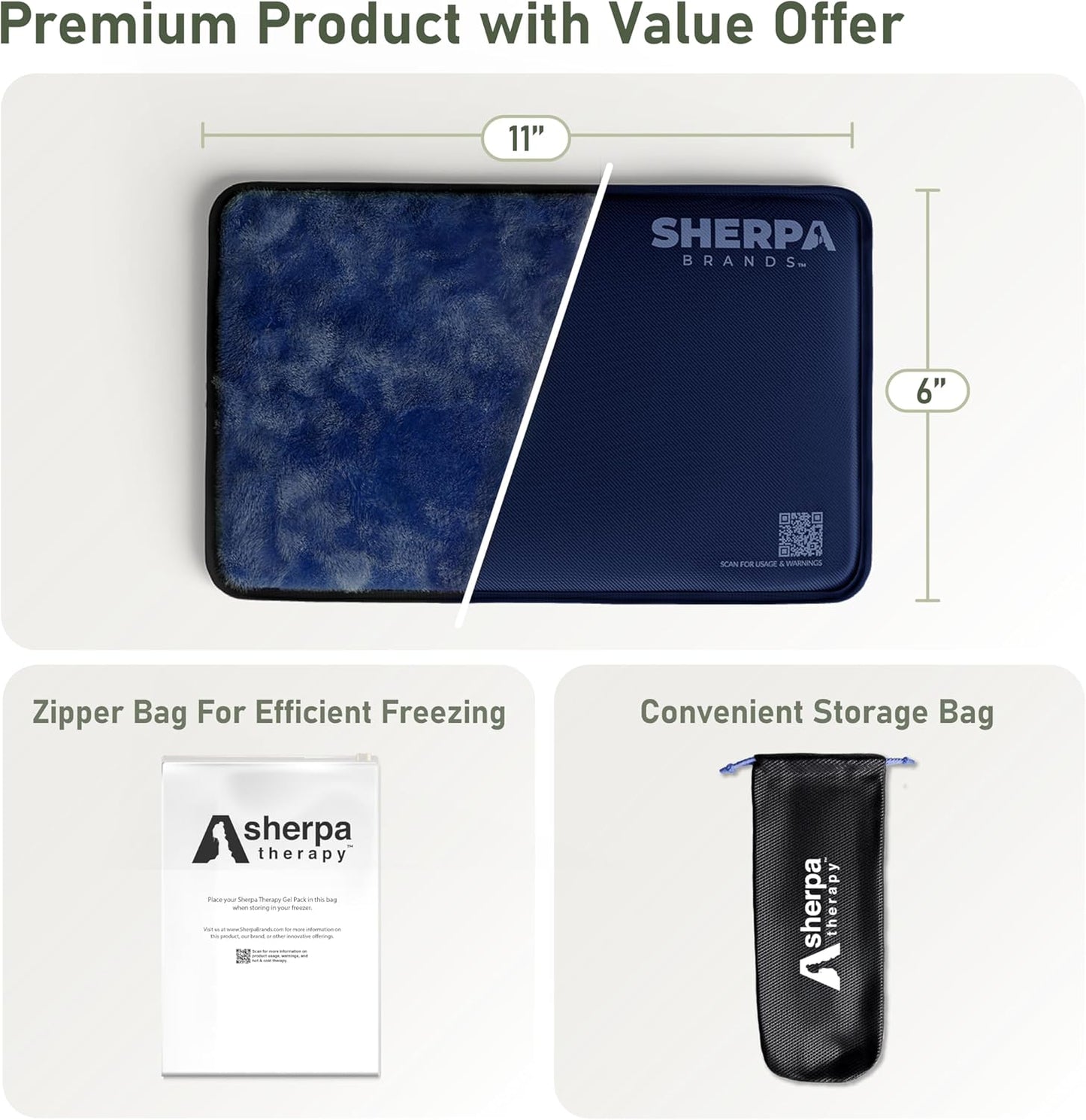 Small Soft Ice Packs for Injuries Reusable - Hot and Cold Flexible Gel Ice Packs Reusable for Ankle, Hand, Wrist, Head Pain Relief - 5" x 10" - 2PK - Blue