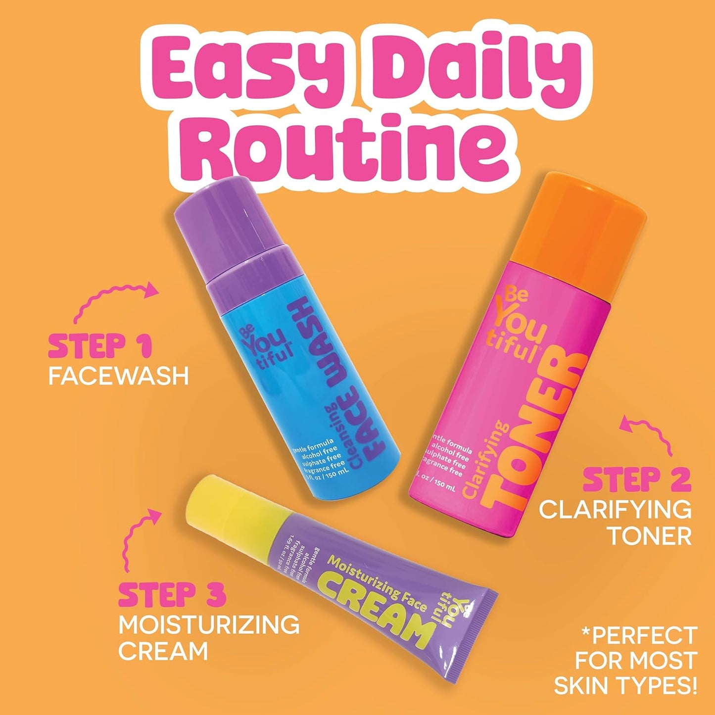 BeYouTiful Clarifying Face Toner, Preppy Skin Care for Balanced Skin, Gentle and Cleansing Facial Skincare for Teens, Tweens, and Kids, Girls and Boys Gifts, 5 fl oz, Ages 8-17