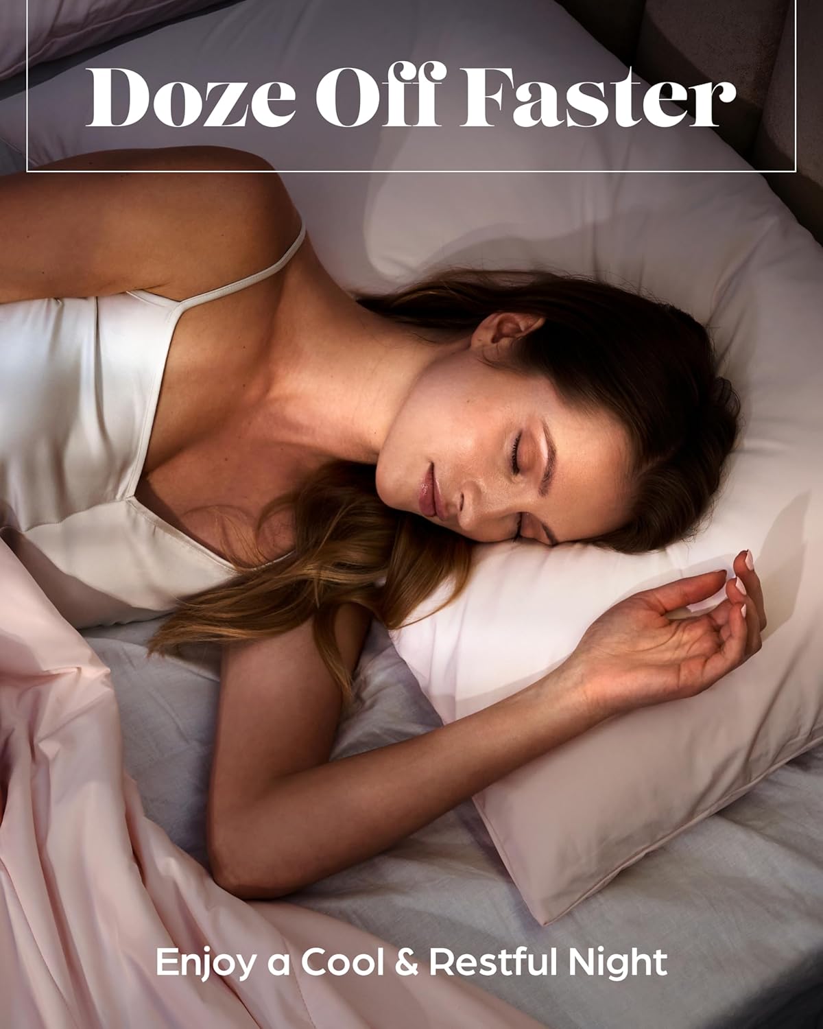 Lavish Comforts® Cooling Pillow Cases for Hot Sleepers – Silk Soft Pillow Case with Zipper, Cool Pillow Case Protector with Zipper – Cool to The Touch Fabric - Pink King Pillow Cases (Set of 2)