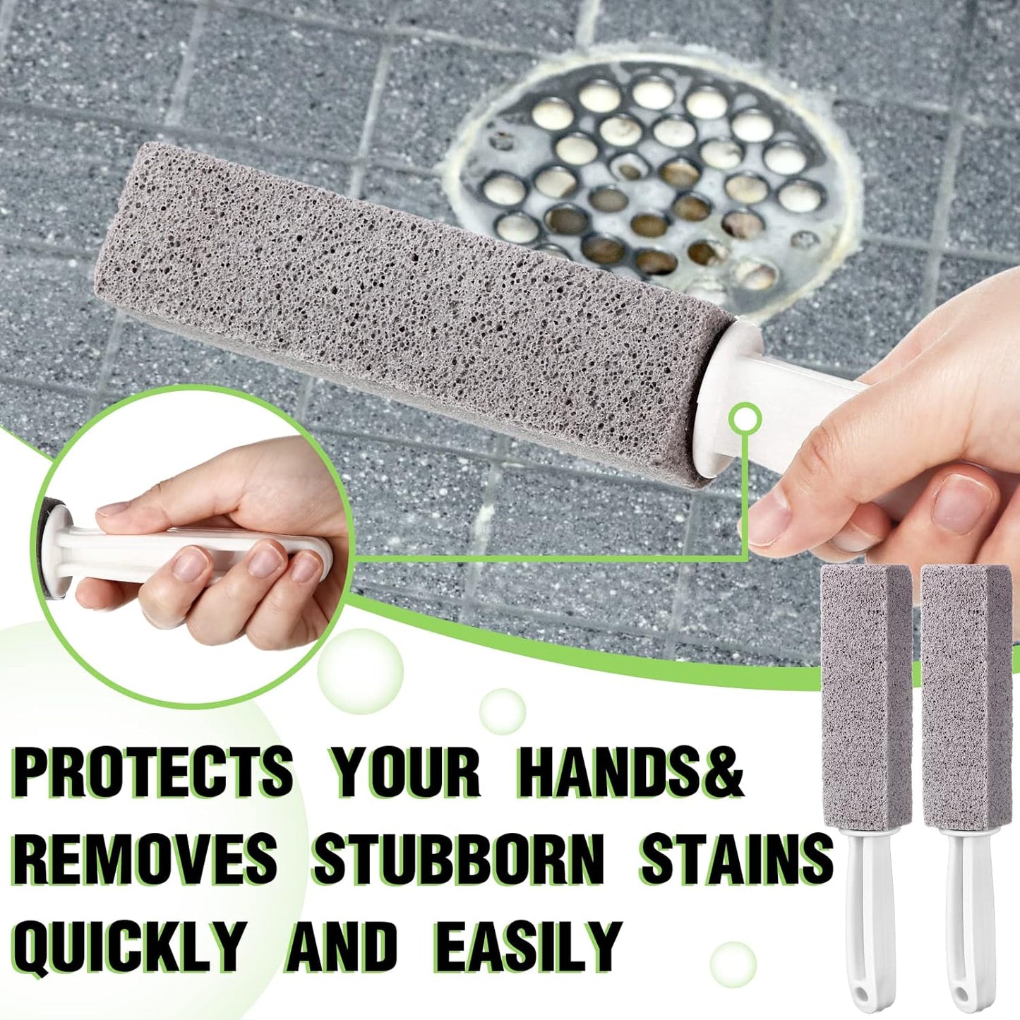 20 Pack Pumice Toilet Bowl Cleaner Pumice Stone with Long Handle Toilet Stone Cleaning Block for Bath Grout Pool Kitchen Tubs Showers