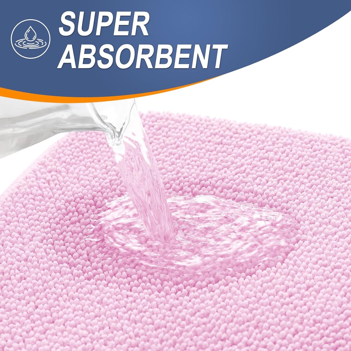 OLANLY Thick Memory Foam Bath Mat Rug 24x16, Extra Soft Absorbent Bathroom Rug, Quick Dry Bath Mats, Non-Slip, Machine Washable Carpet for Bathroom, Tub and Shower, Home Decor Accessories, Pink