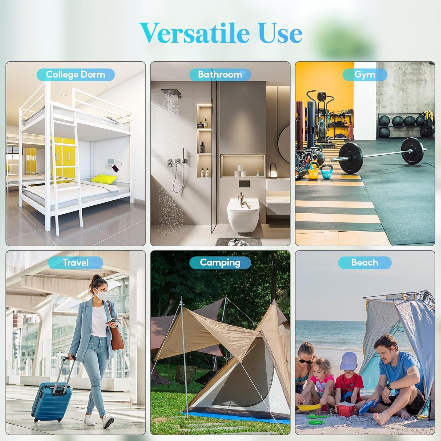 Lifewit Mesh Shower Caddy Freestanding Portable Shower Tote Bag for College Dorm, Bathroom, Gym, Travel, Quick Dry Hanging Organizer with 7 Storage Pockets for Toiletry Essentials, Medium,Black