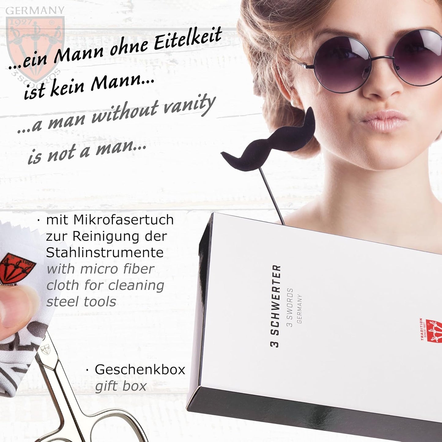 3 Swords Germany – MEN's kit - manicure pedicure beard ear ALL IN ONE - stainless steel tools