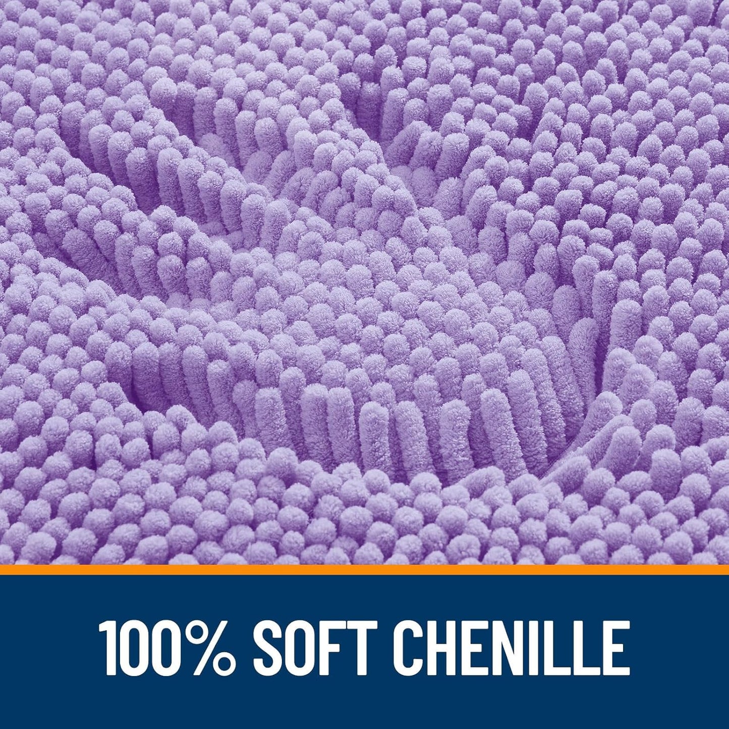 OLANLY Bathroom Rugs 44x24, Extra Soft Absorbent Chenille Bath Rugs, Rubber Backing Quick Dry, Machine Washable Bath Mats for Bathroom Floor, Tub and Shower, Home Decor Accessories, Lavender