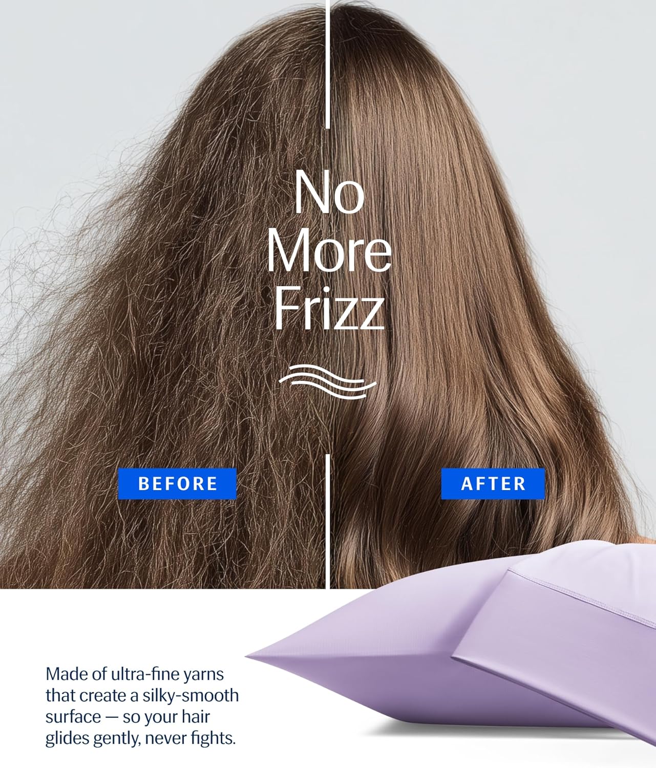 REST® Evercool®+ Cooling Pillowcases Standard - 2 Pillowcases for Sensitive Skin, Silver Infused Fabric for Hygienic Sleep, Silky Smooth for Curly Hair, High Elastic for Snug Fit (19x29 inches)