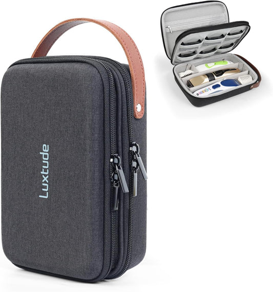 Luxtude Hair Clipper Case Travel, Portable Barber Cases, Hard Barbers Bags for Clippers and Supplies, Sturdy Trimmer Bag, Barbers Accessories for Wahl 5Star/Hatteker/Oneisal/Andis Grooming (Case Only)