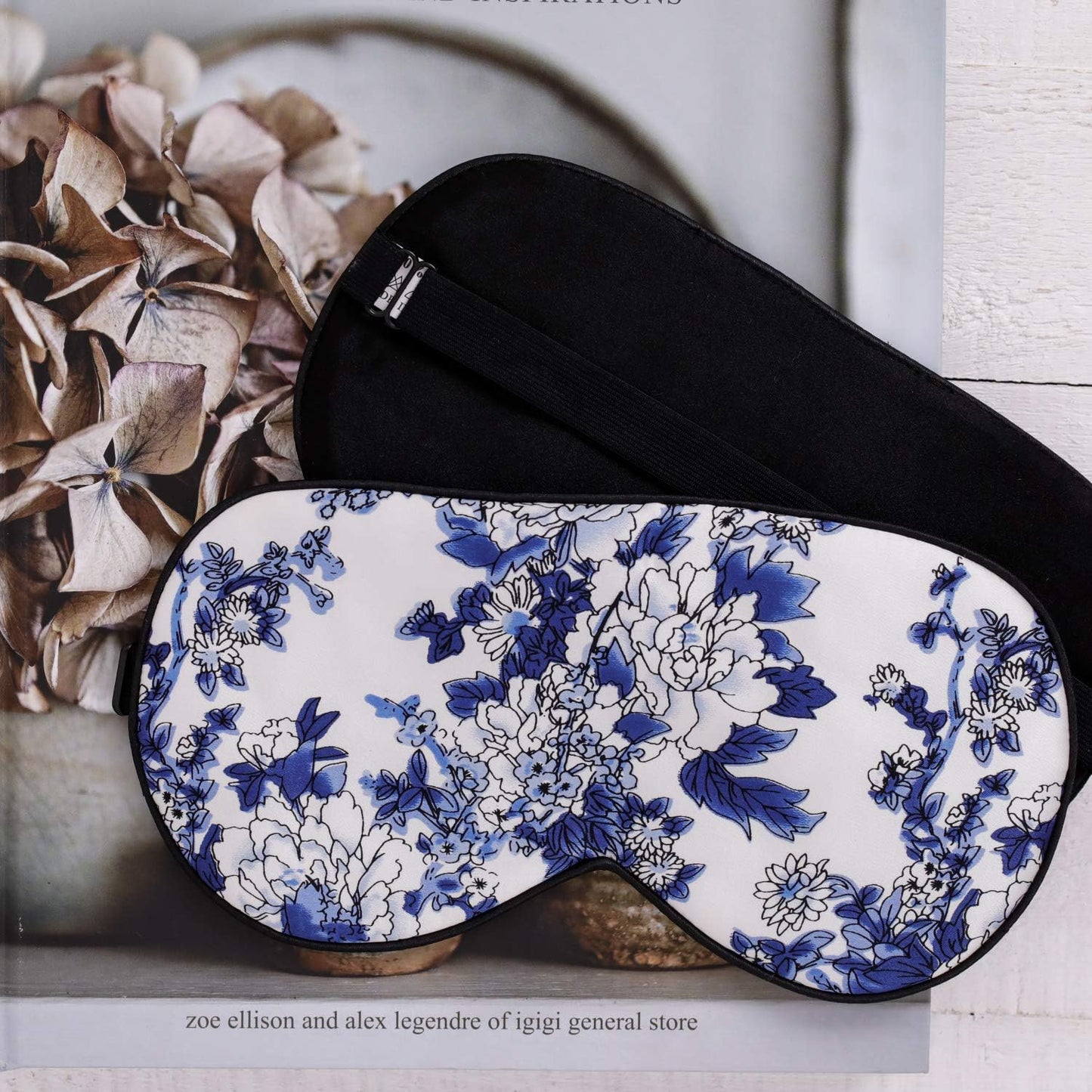 MAXFEEL Feel 100% Pure Silk Eye Mask - Sleep Eye Cover in Floral Colors (#39)