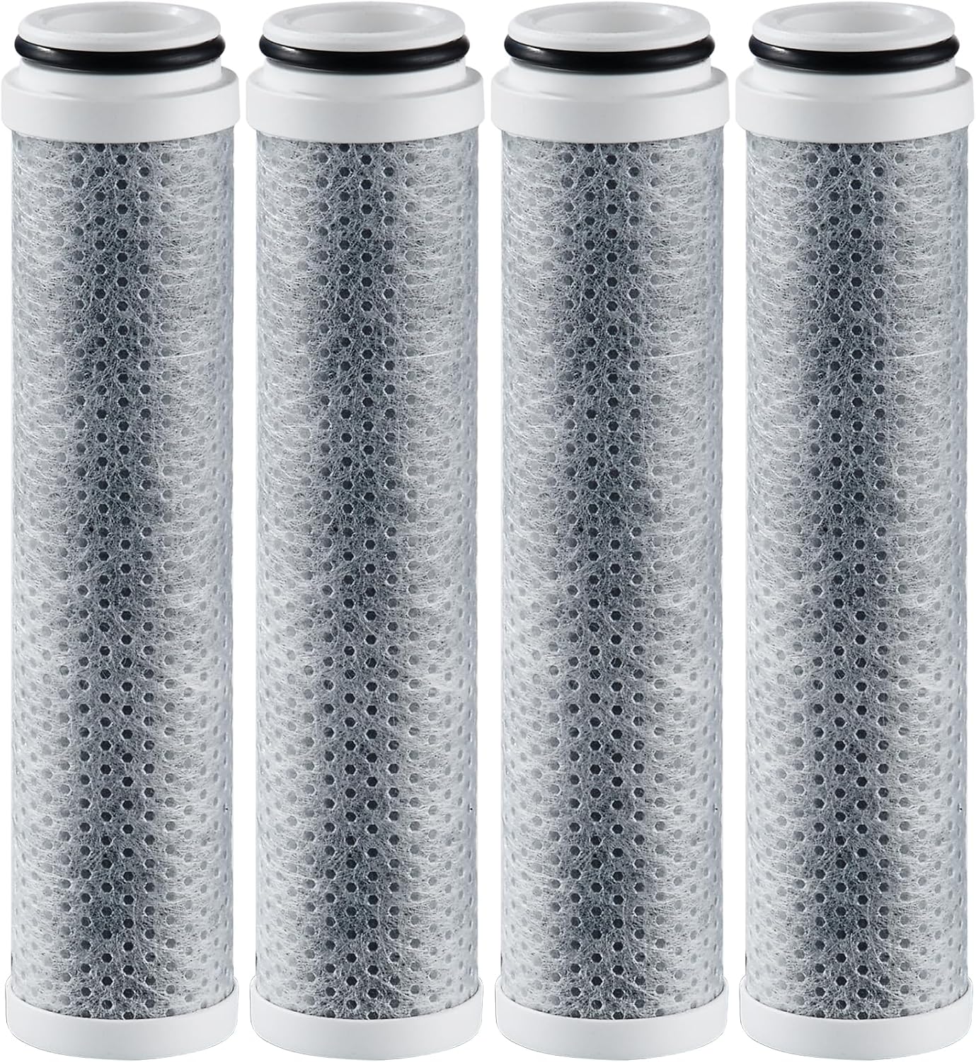 Cobbe 4 Pack Replacement Filters for Handheld Shower Head - 2.0 Carbon Shower Head Filter System - Removes Over 99% Chlorine - Reduces Dry Itchy Skin from Hard Water