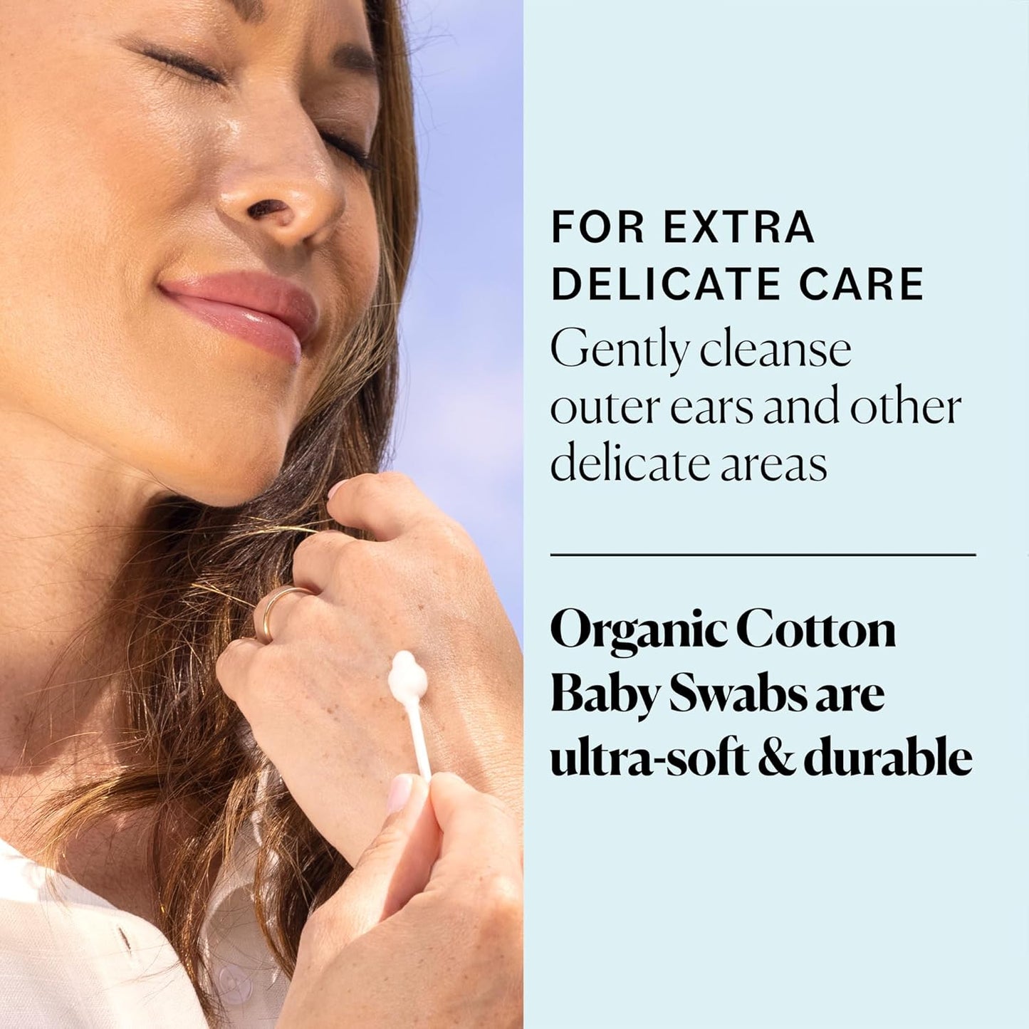 Sky Organics Organic Baby Cotton Swabs for Baby, 100% Pure Organic Cotton, GOTS Certified Organic Cotton, 60 Count