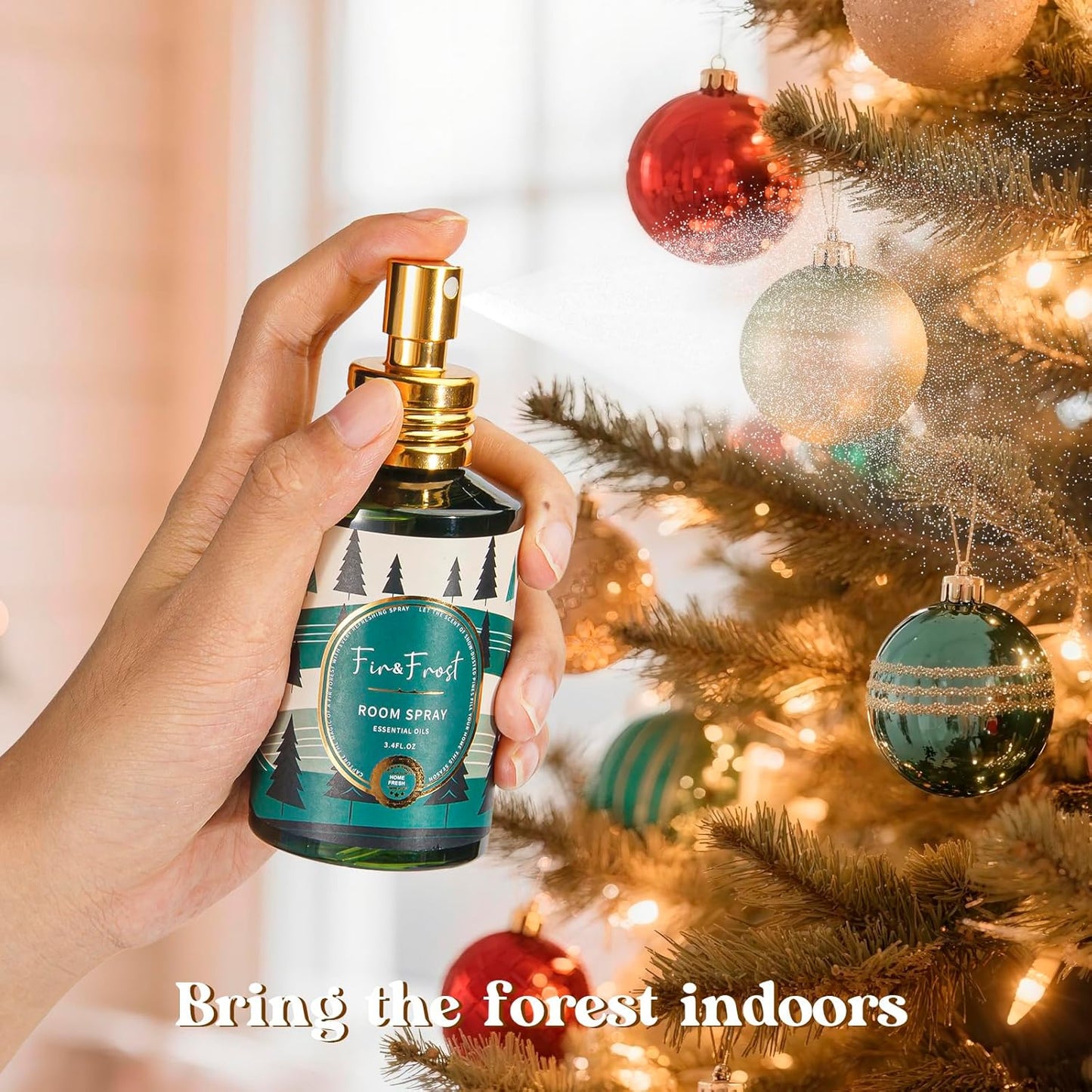 Fir & Forest Room Spray 2 Pack, 3.4oz/100ml Each – Long-Lasting Air Freshener & Odor Eliminator for Home, Bathroom, Bedroom & Office, Concentrated Room Spray