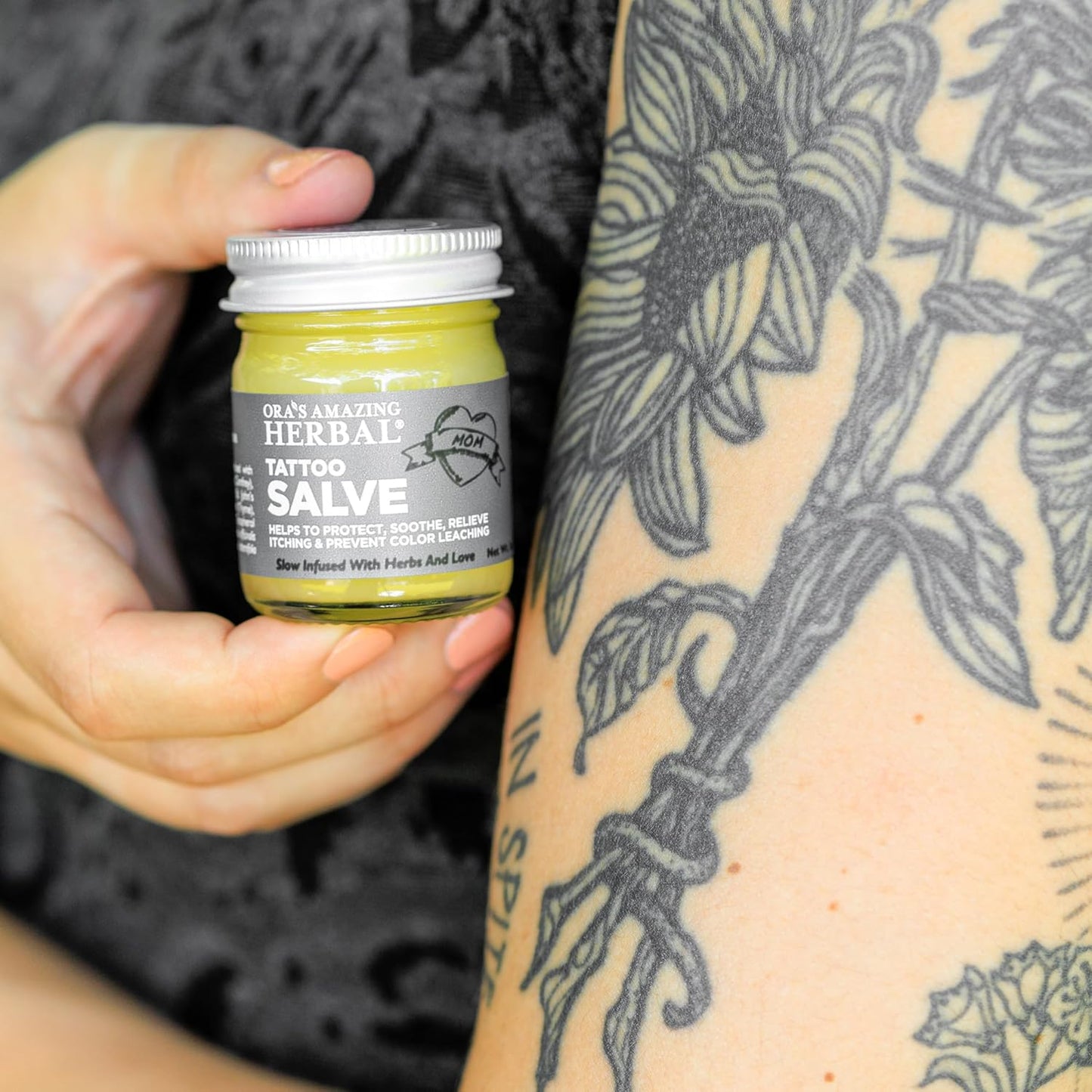 Ora's Amazing Herbal, Tattoo Salve, Tattoo Aftercare Balm| Color Enhancement for Old Ink | Itchy Relief Cream Ointment for New Tattoo| Paraben Free, Plastic Free| | Faster Healing | 1 oz 2 Pack