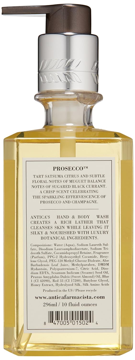 Antica Farmacista Hand & Body Wash - Luxury Nourishing Body Wash - Hydrating Hand Cleansing Wash - Bath & Body Gift - Prosecco, 10 fl oz
