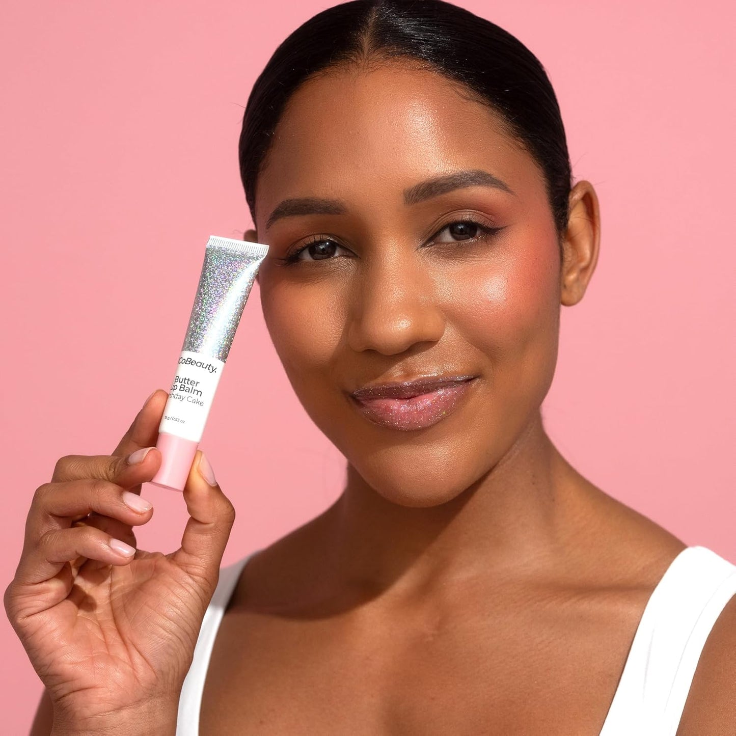 MCoBeauty Butter Lip Balm - Birthday Cake, Hydrating Lip Care, Vegan, Cruelty Free Cosmetics