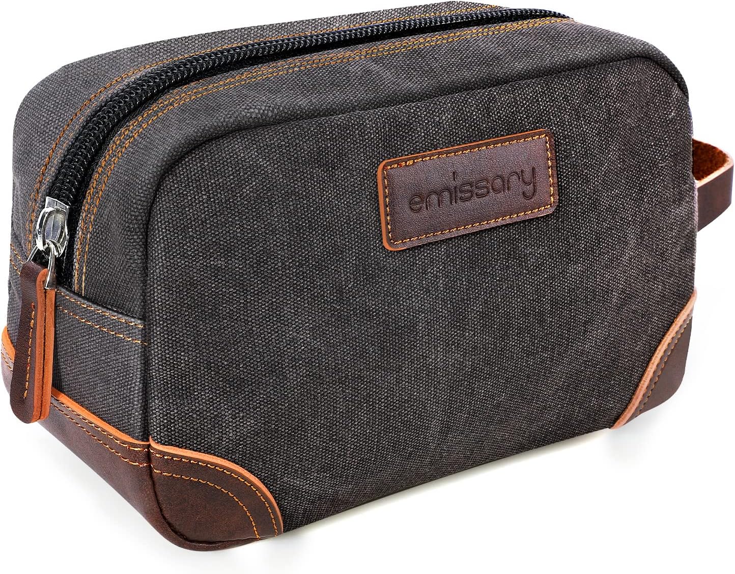 emissary Toiletry Bag for Men, Canvas Travel Toiletry Bag Men's Dopp Kit, Water-resistant Bathroom Bag Mens Shaving Kit, Travel Kit Small Bags, Shaving Bag, Toiletry Bags