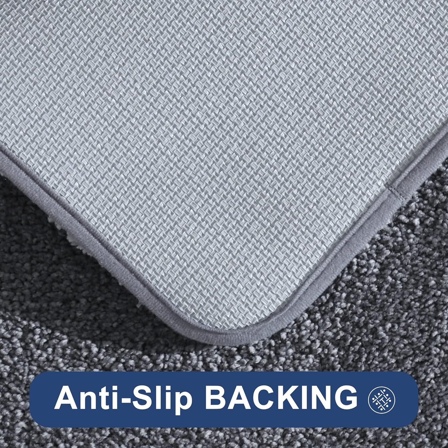 COSY HOMEER Bath Rugs for Bathroom Extra Thick - Anti-Slip Bath Mats Soft Plush Yarn Shaggy 100% Strong Mirco Polyeste Mat Living Room Bedroom Mat Floor Water Absorbent(Dark Grey,24x36 - Inches)