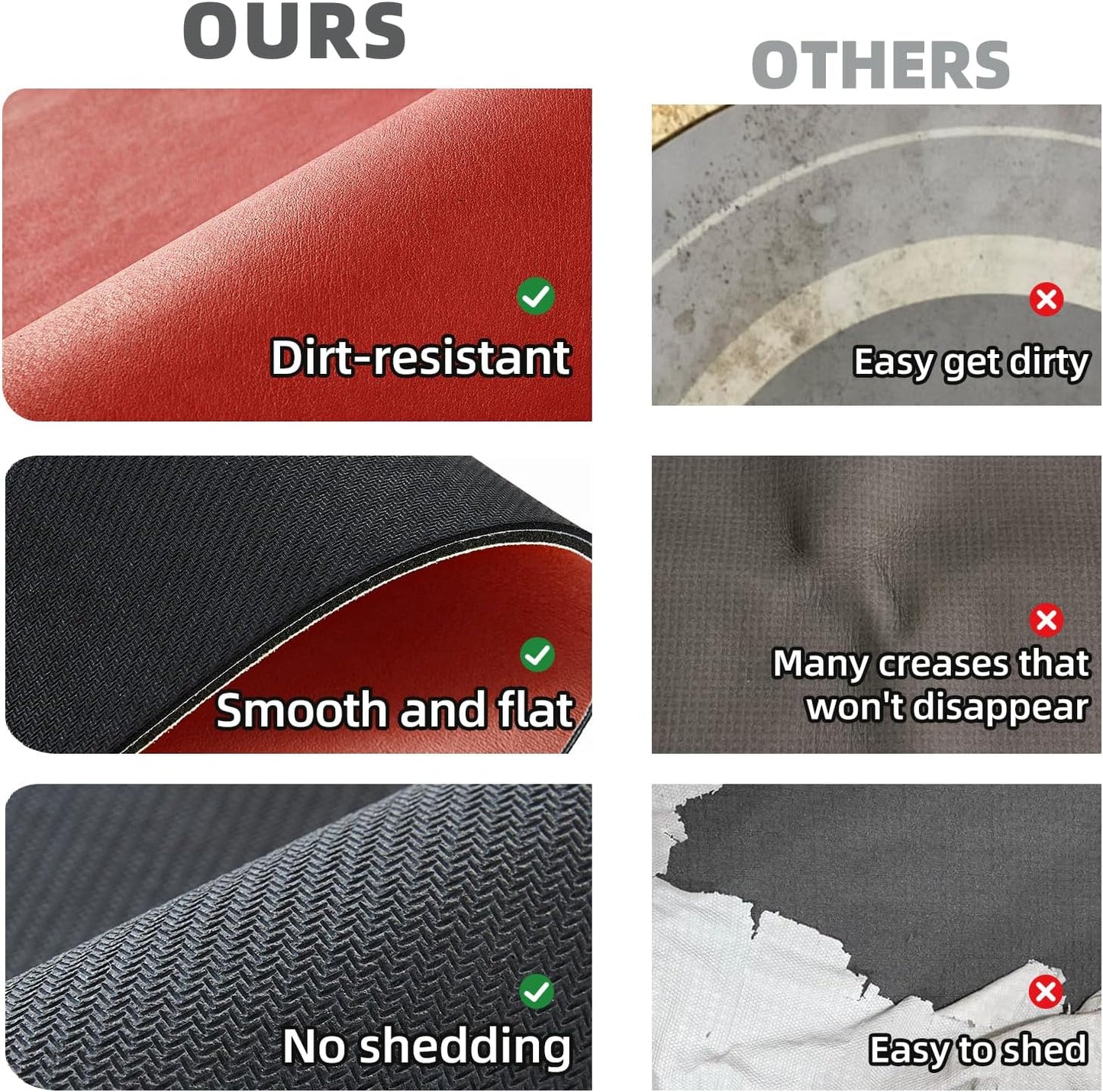 Bath Mat, Bathroom Rugs Non Slip Washable Thin Absorbent Quick Dry Bath Mat Fits Under Door Bathroom Floor Mat Perfect for Bath, Shower, or Sink 20"x48" Red