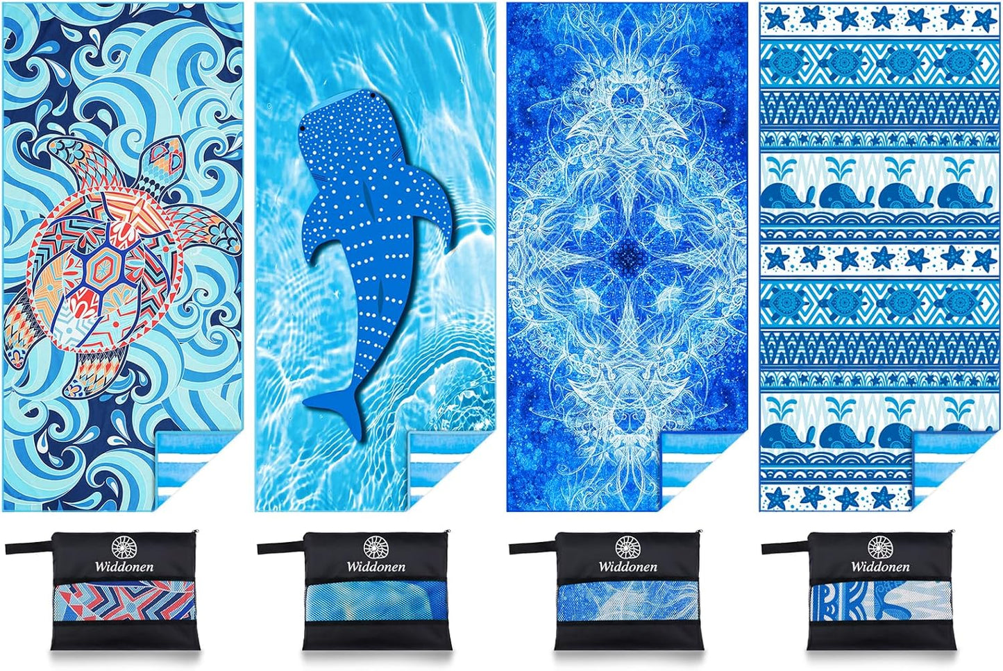 Microfiber Thin Lightweight Beach Towel Sand Free Quick Dry Absorbent Compact Towels for Swimming Pool Camping Beach Accessories Large Easy Pack Travel Things for Vacation Essentials Adult Gift