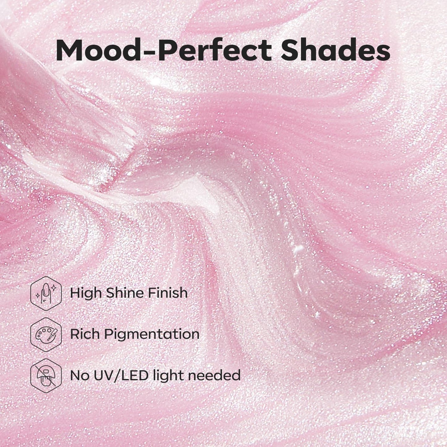 modelones Glazed Pink Nail Polish, Shimmer Pearl Pink 15 ml Quick Dry Nail Lacquer Strengthener Long Last Shine Fingernail Toe Nail Art DIY Home Travel Manicure Gift for Women Girls 0.5 Fl Oz