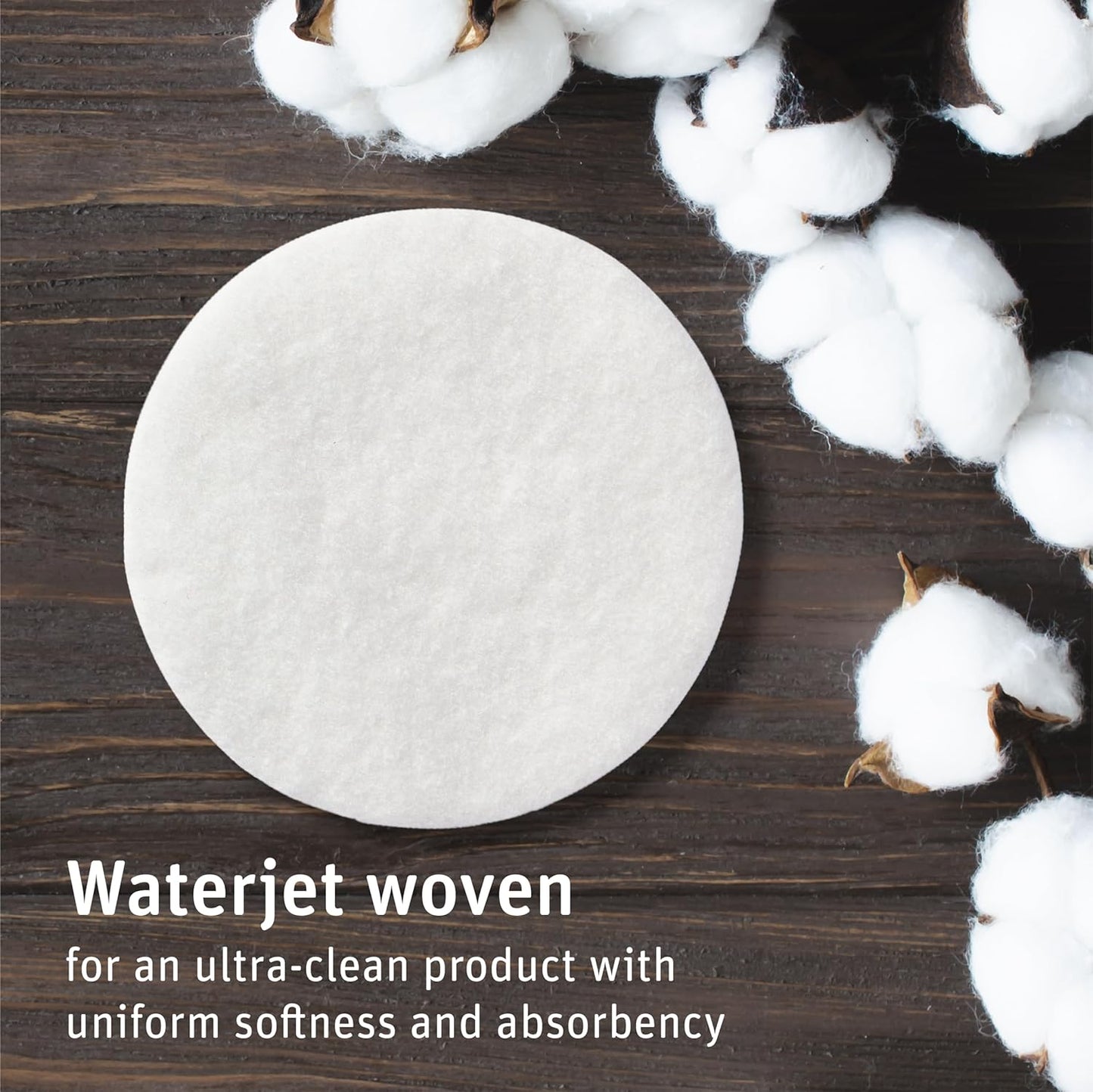 Simply Soft Premium Organic Cotton Rounds, 100 Count (Pack of 3), 100% Cotton Pads, Certified Organic, Hypoallergenic, Soft & Absorbent for Beauty, Cosmetics, Skin Care, Lint Free