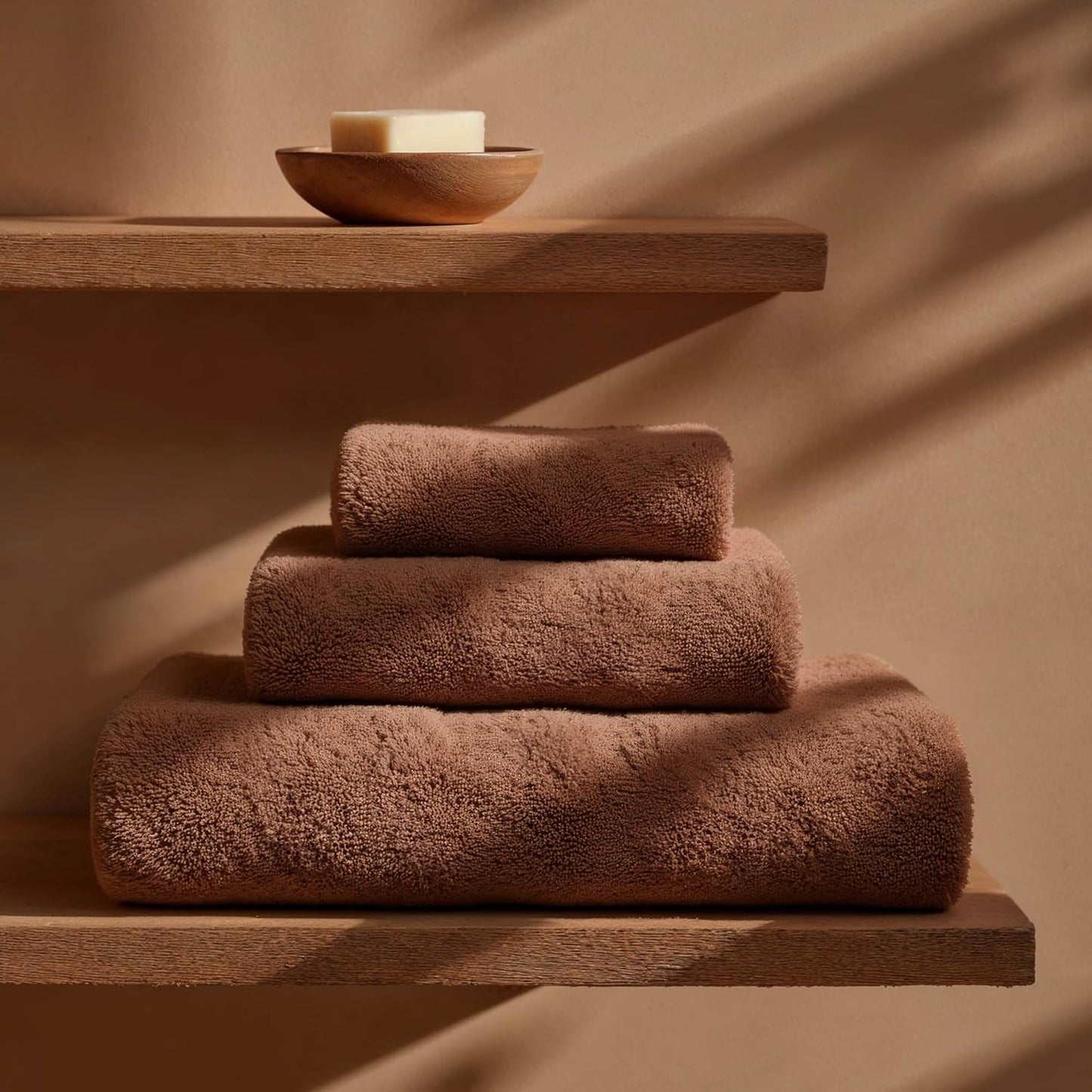 Italic Ultraplush 100% Australian Cotton Towels - Set of 2 Luxury Bath Towels, Quick Dry Plush and Absorbent, Heavy Duty Large Bath Towels, 800GSM Towels for Bathroom & Spa (Clay)