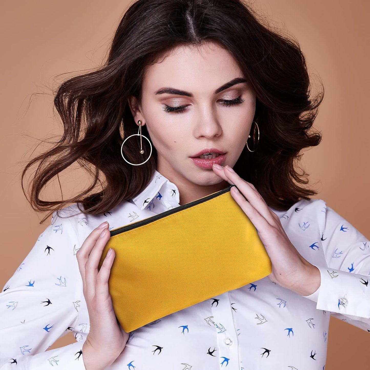 Saintrygo 30 Pcs Makeup Bag Travel Canvas Cosmetic Bag Bulk Multipurpose Small Makeup Pouch for Purse Portable Blank Zipper Toiletry Organizer DIY for Women Assorted Color(Classic,7.5 x 5 x 1.8 Inch)