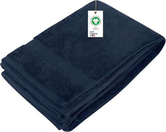 Delara 100% Organic Cotton Towels 650 GSM Plush Feather Touch Quick Dry Bath Sheet, GOTS Certified, Oeko-Tex Green Certified, Organic Cotton Bath Sheet, 36"X70"