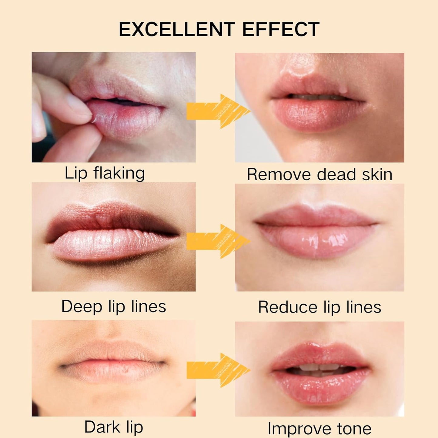 3PCS Turmeric and Lemon Lip Scrub & Turmeric Lip Balm with Brush Set, Eliminate Lip Fine Lines, Lip Scrubber Exfoliator, Natural Nourish Sugar Lip Scrub for Dry, Dull Chapped, Dark Lips