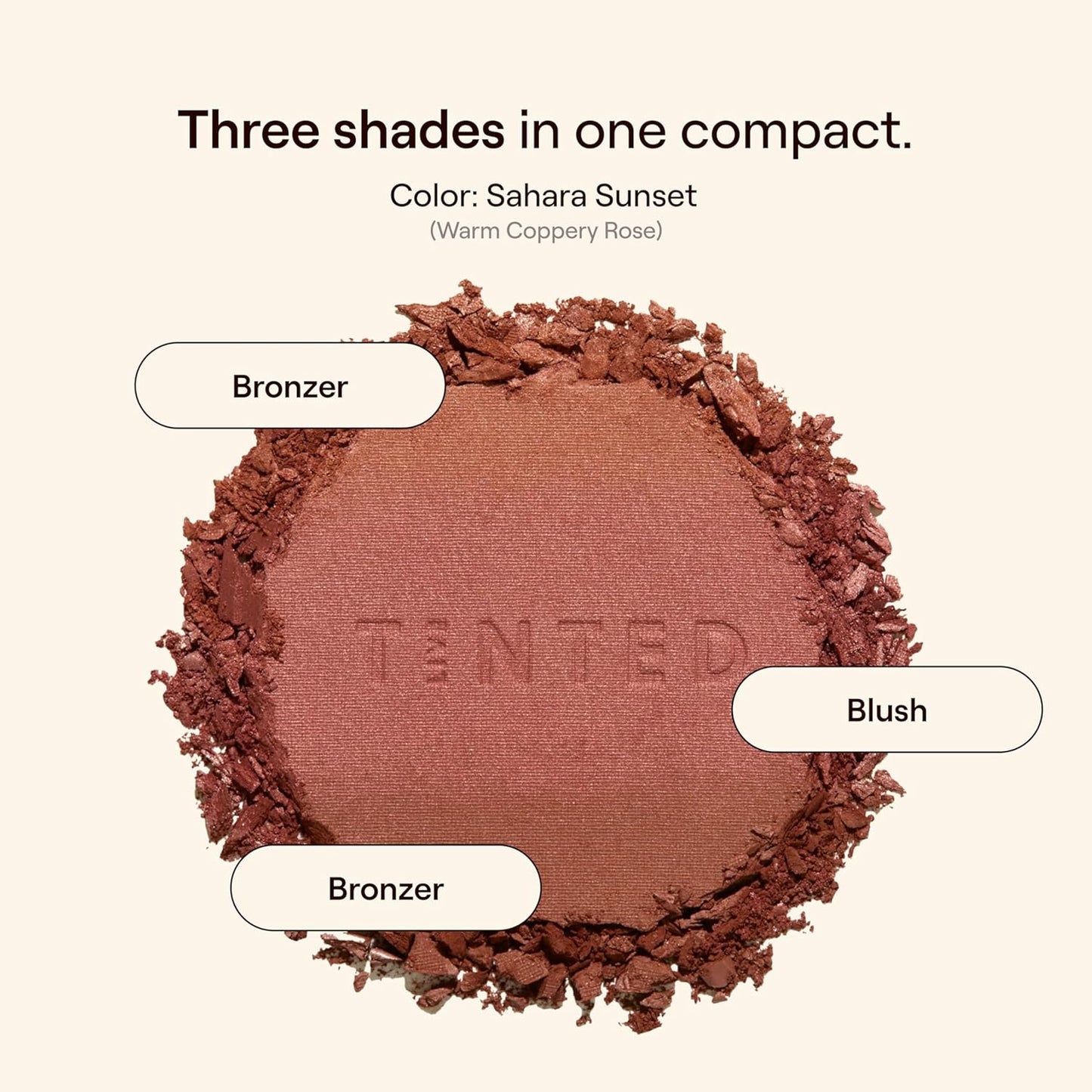 Live Tinted Huebeam Gradient Blushing Bronzer - Lightweight, Highly-Pigmented, Buildable & Blendable - Sunkissed, Glowy, Even Toned Skin Face Blush and Bronzer - Sahara Sunset