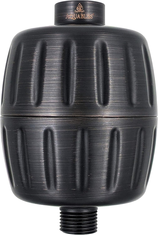 AquaBliss HEAVY DUTY Shower Filter – Advanced 30x Filtration - Universal Multi-Stage Shower Head Filter Reduces Chemicals, Chlorine & Odors - Oil Rubbed Bronze (SF500)