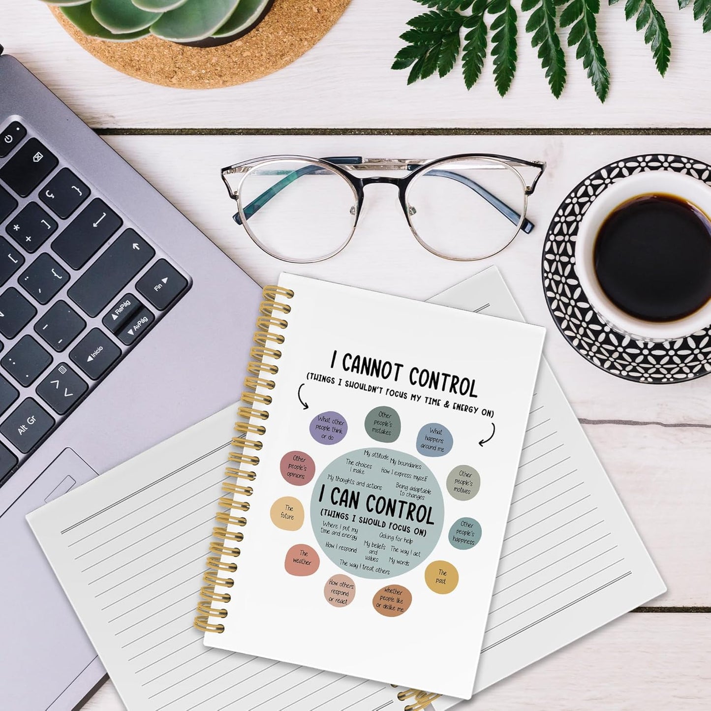 XPH Mental Health Spiral Notebook, Psychology Gifts Journaling Notebook for Note Taking, Therapist Hardcover Journals for Therapy Office 160 Pages 5.5 x 8.3 Inch, Mental Health Gifts for Women Men