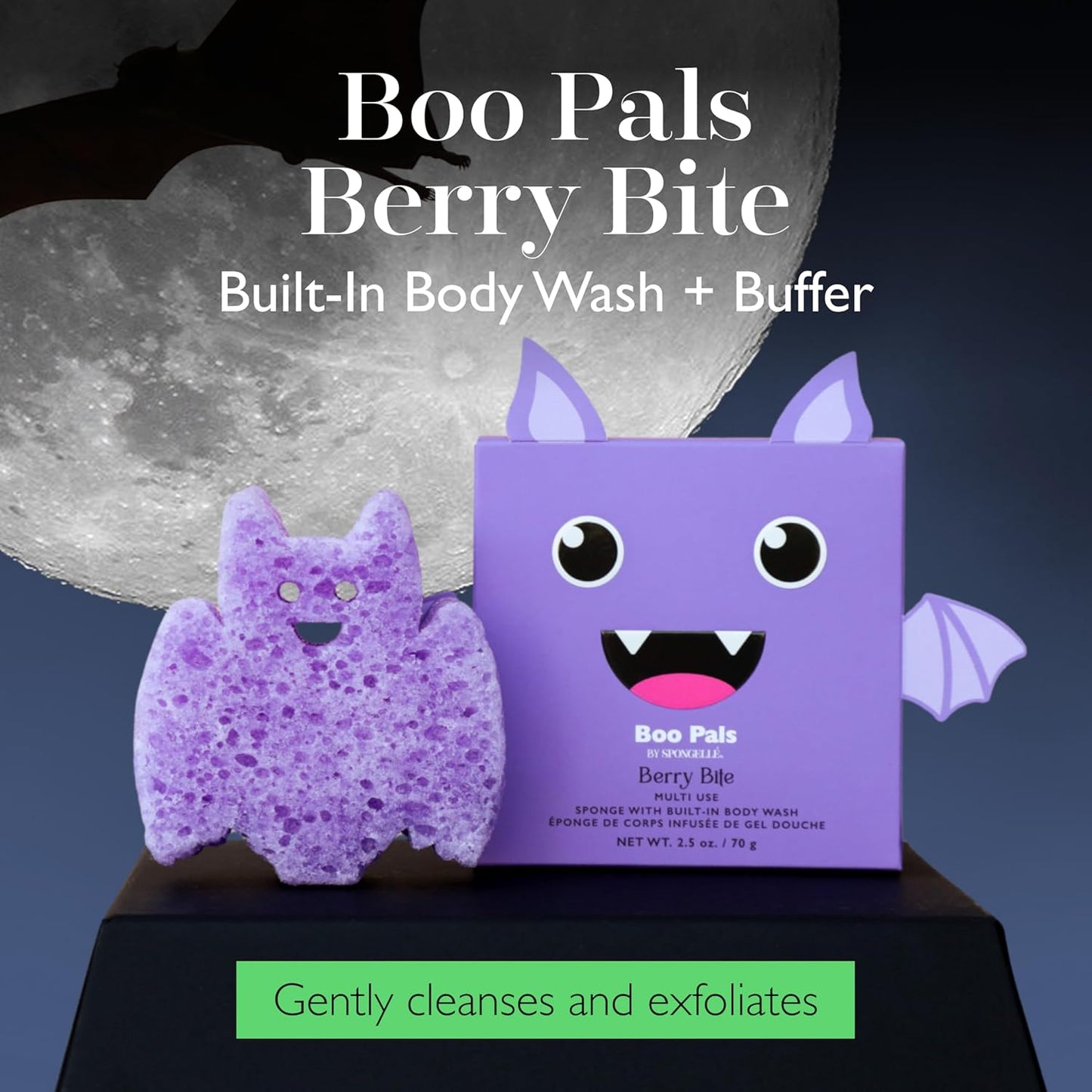 Spongelle Berry Bite Bat | Boo Pals Body Buffer
